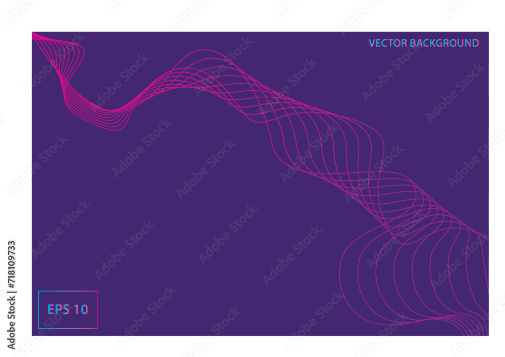 background of wavy spectrum lines with purple and pink colors