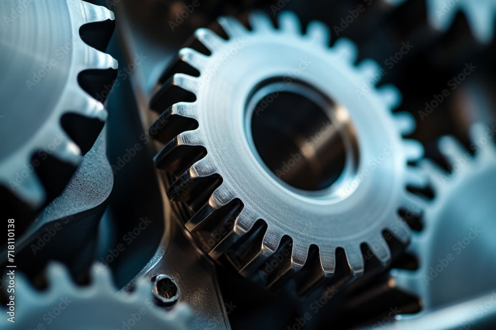 Gear system. Background with selective focus and copy space Gear system. Background with selective focus and copy space