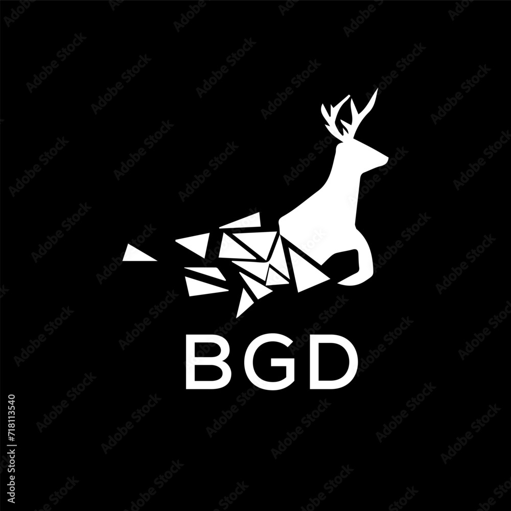 BGD Letter logo design template vector. BGD Business abstract connection vector logo. BGD icon circle logotype.
