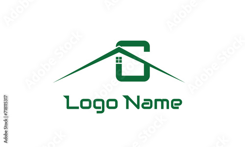 G latter logo house logo designs, real estate icon suitable for info graphics, websites and print media. Vector, flat icon, badges, labels, clip art. Line art style. Thin line design. Color design.