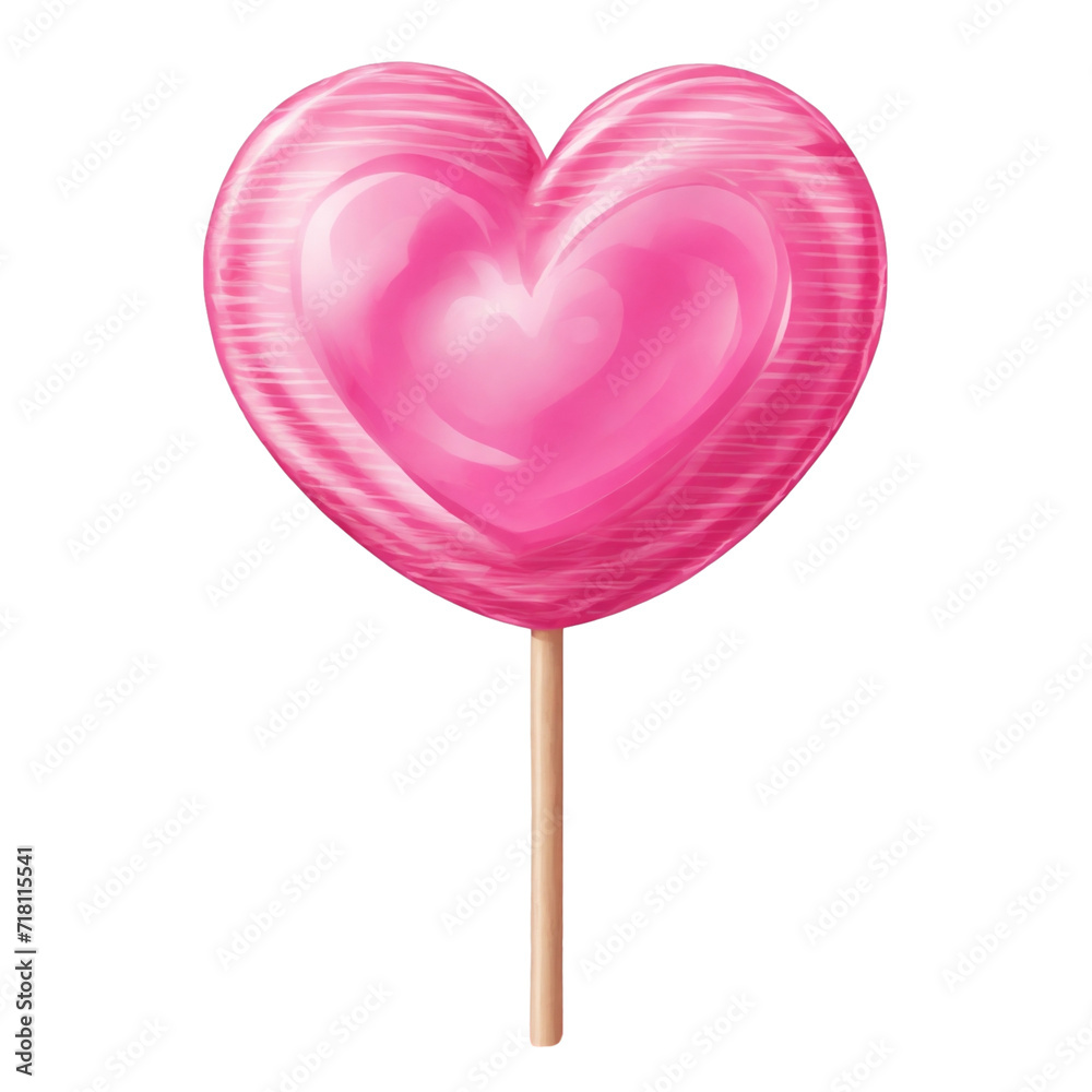 graphics of a pink heart-shaped lollipop graphics of a pink heart-shaped lollipop