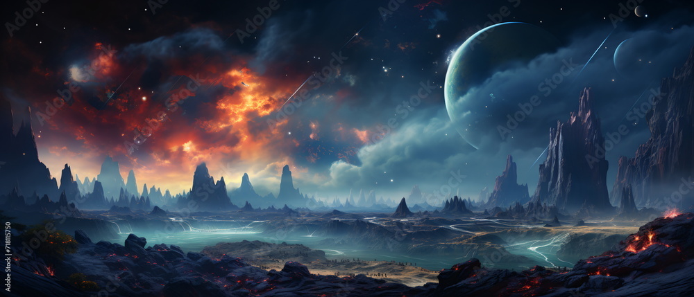 space digital artwork. Surreal fantasy space