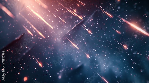 Macro Image of Anime-Inspired Cosmic Shooting Stars