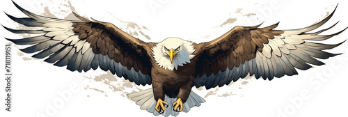 Bald eagle illustration (Haliaeetus leucocephalus) photo