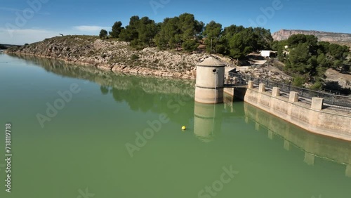 Pantano de Almansa en Albacete a vista de drone photo