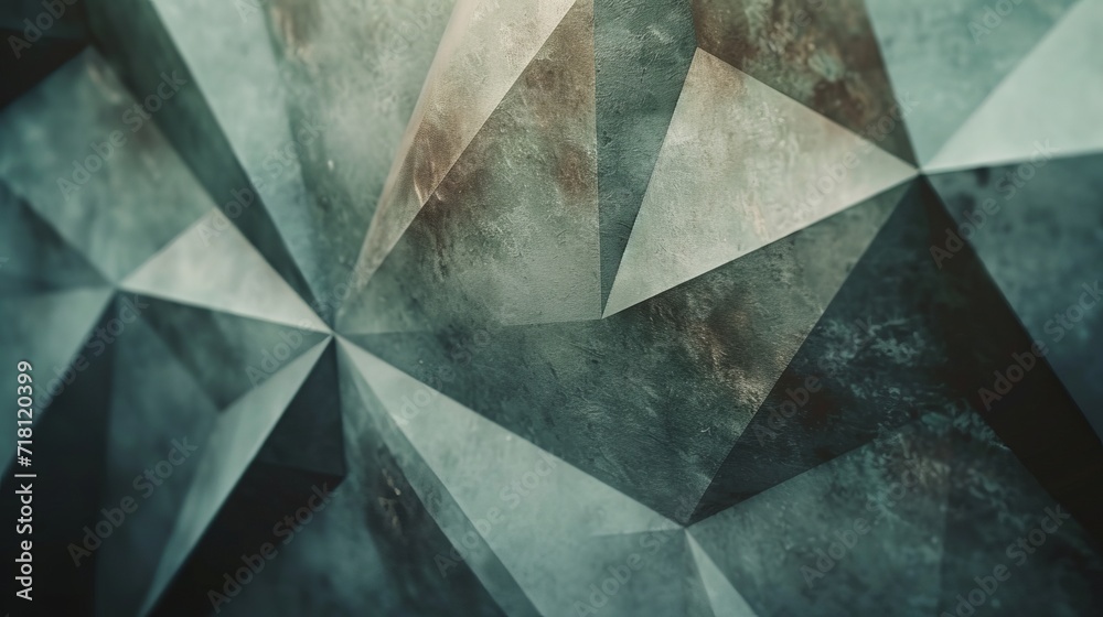 Muted Triangle Abstract Background - obrazy, fototapety, plakaty 