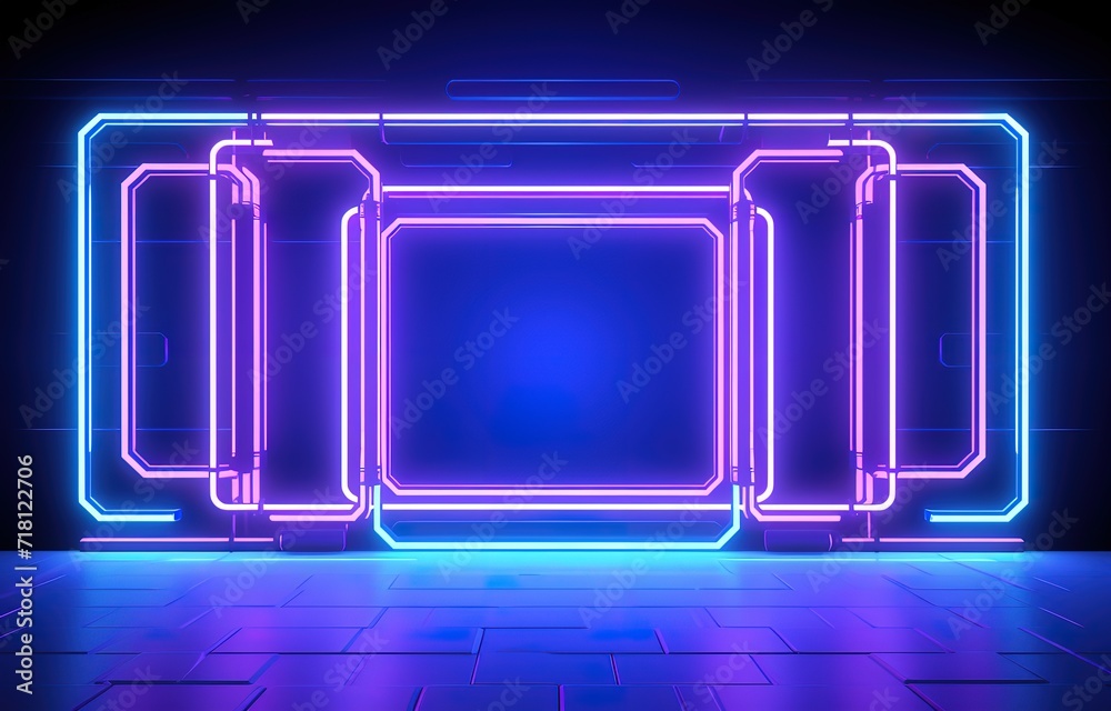 The blank background should not be decorated with glowing lines in blue and purple The blank background should not be decorated with glowing lines in blue and purple