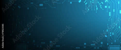 Digital technology world. vector futuristic circuit board, Electronic motherboard, Communication and engineering concept, Hi-tech digital technology concept.