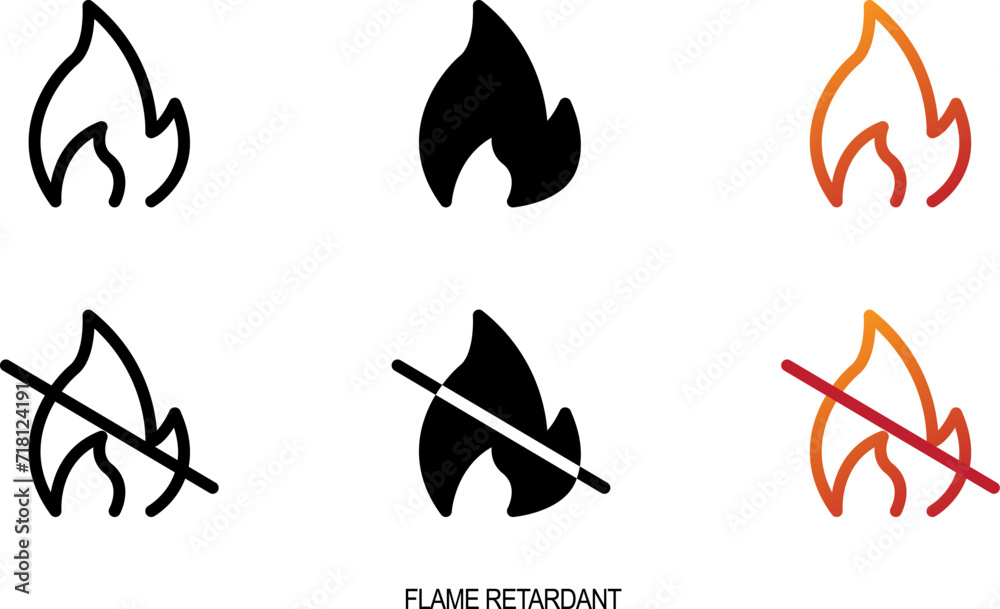 Flame retardant icon , Vector illustration Flame retardant icon , Vector illustration