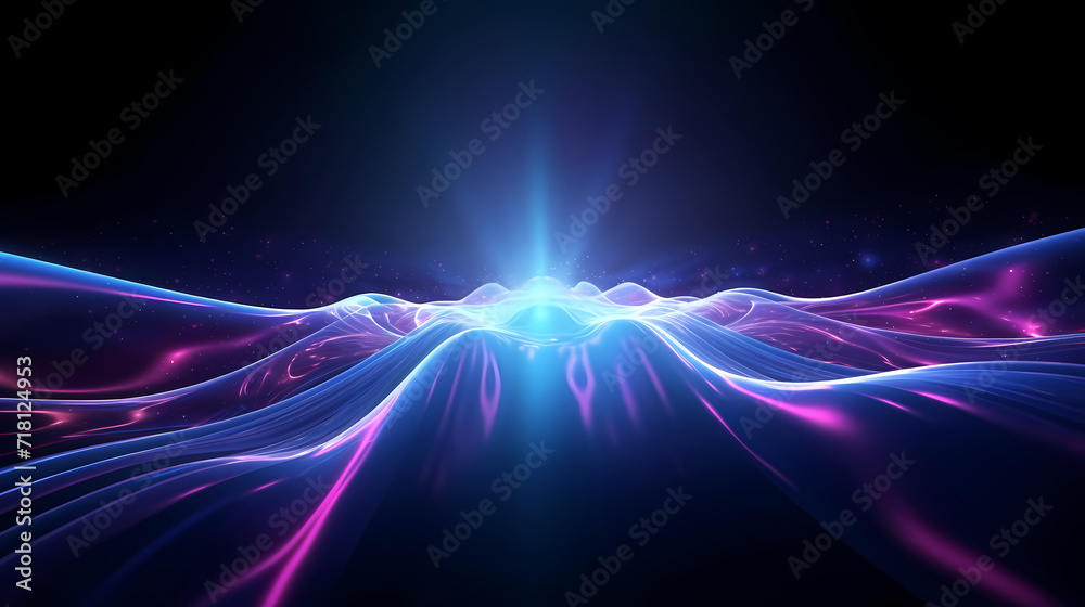 Fototapeta premium Line glowing motion blur illustration light background, energy neon light, effect bright line glowing motion blur