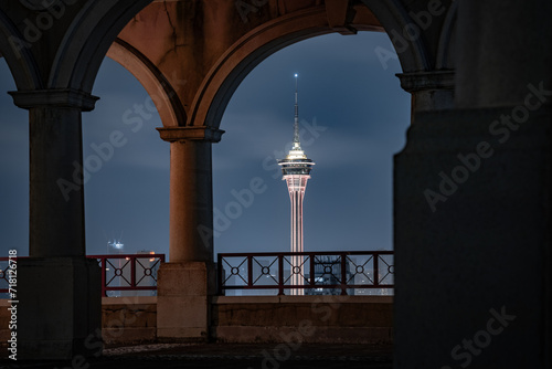Macau TV Tower at night