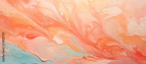abstract background, backdrop in Peach Fuzz, swirling, wavy. color 2024. banner, panorama.