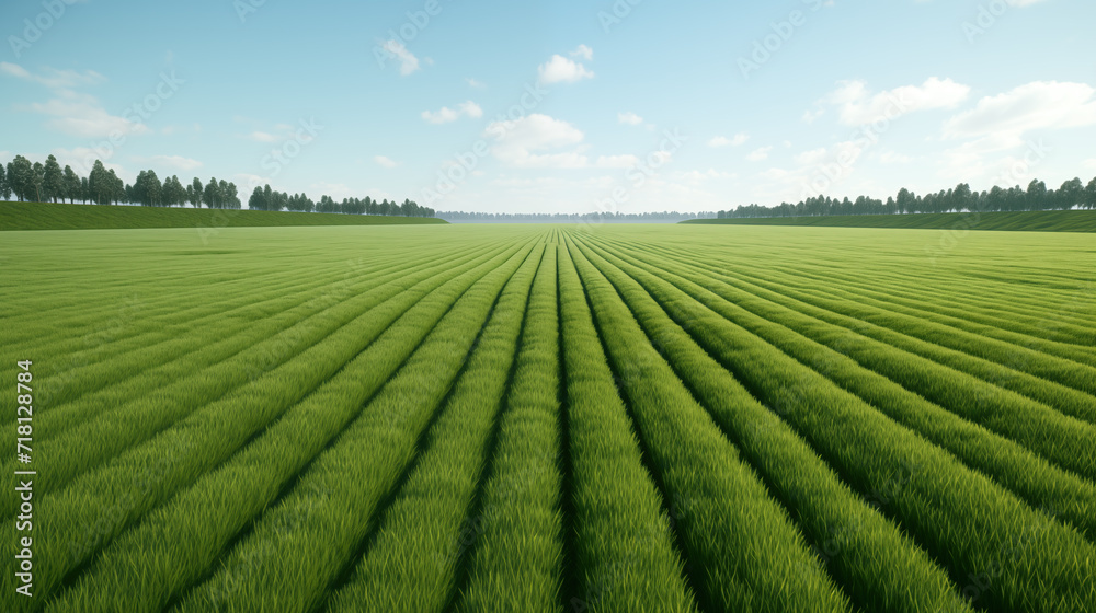 big wide realistic inspired grass field with a lot of roads