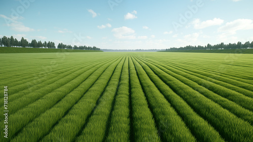 big wide realistic inspired grass field with a lot of roads