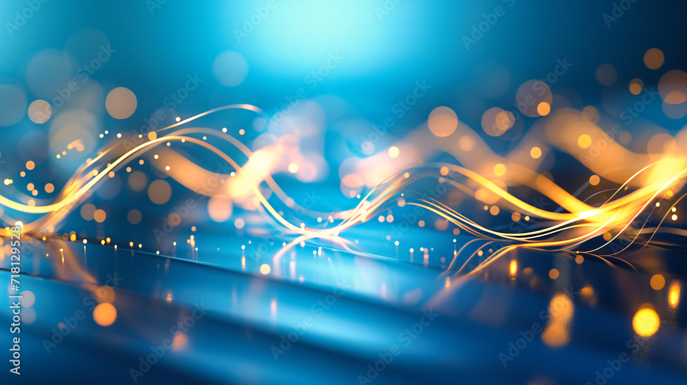 Futuristic Technology Abstract, Glowing Light and Communication Concept, Blue Fiber Optic Connectivity, Network and Data Transfer, Modern Digital Background Futuristic Technology Abstract, Glowing Light and Communication Concept, Blue Fiber Optic Connectivity, Network and Data Transfer, Modern Digital Background