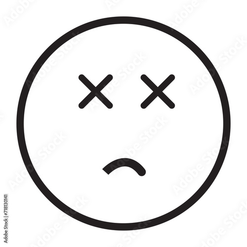 thief line icon. emoticons happy face smile laugh.thief line icon illustration vector