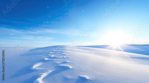 complete in white winter sunset artwork