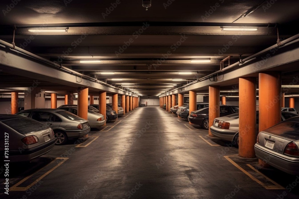 underground parking. Generative AI