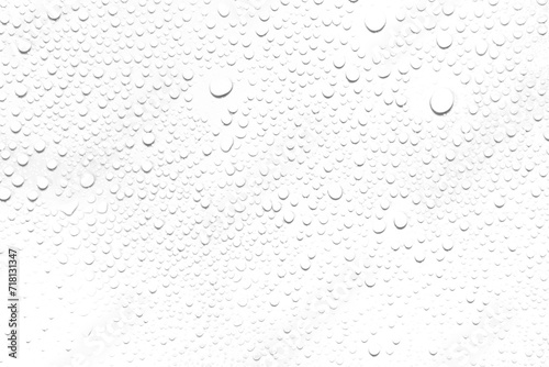 Water droplets on a gray background. photo