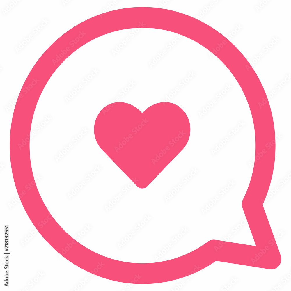 Speech bubble pink with heart decoration design for holiday. Speech bubble pink with heart decoration design for holiday.