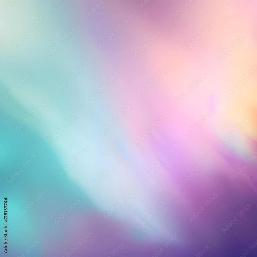 4K abstract pastel gradient background with holographic, grainy texture, and soft noise effect. It creates a nostalgic and vintage retro vibe with a colorful digital enhancement.