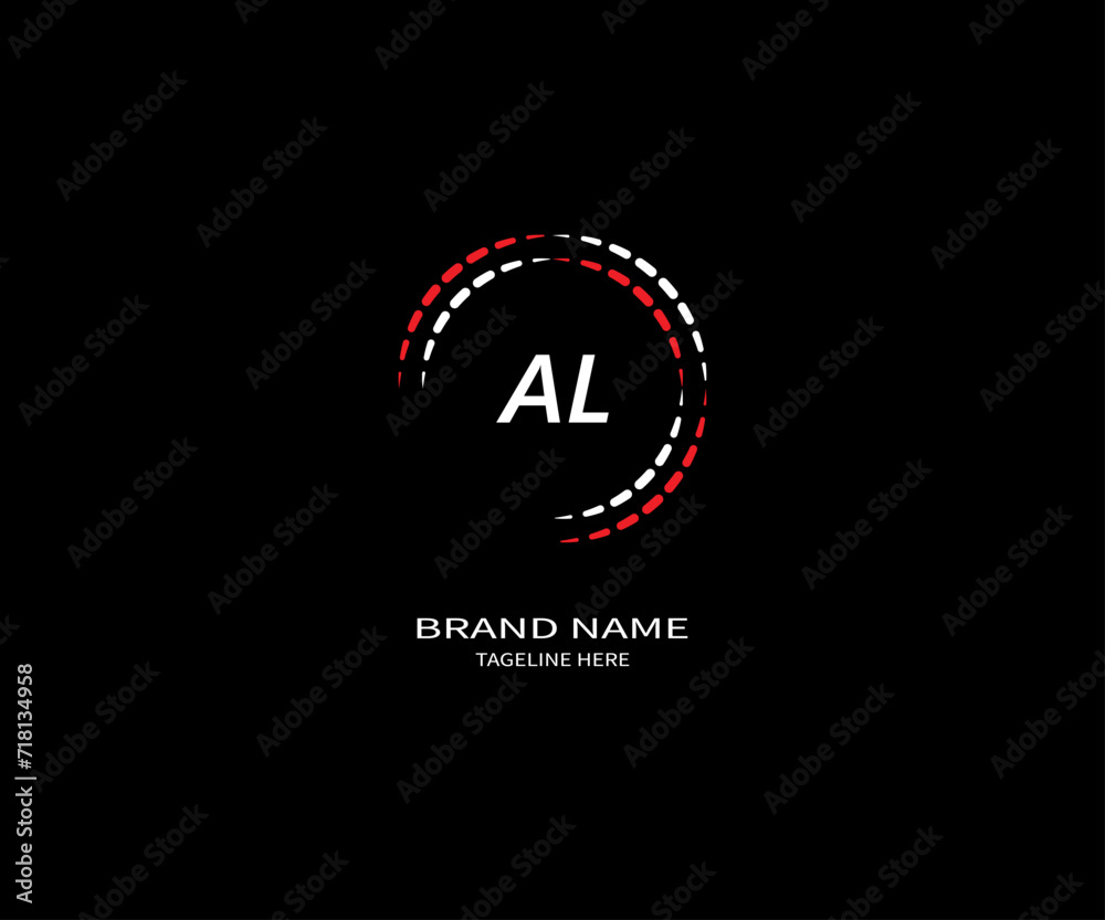 AL Letter Logo Design Vector