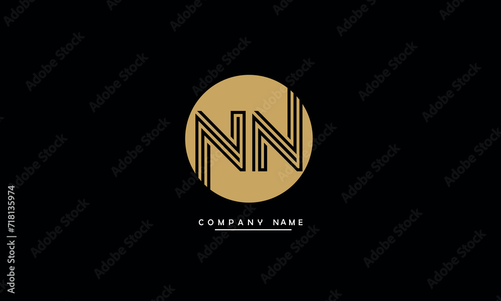 NN, NN Abstract Letters Logo Monogram NN, NN Abstract Letters Logo Monogram