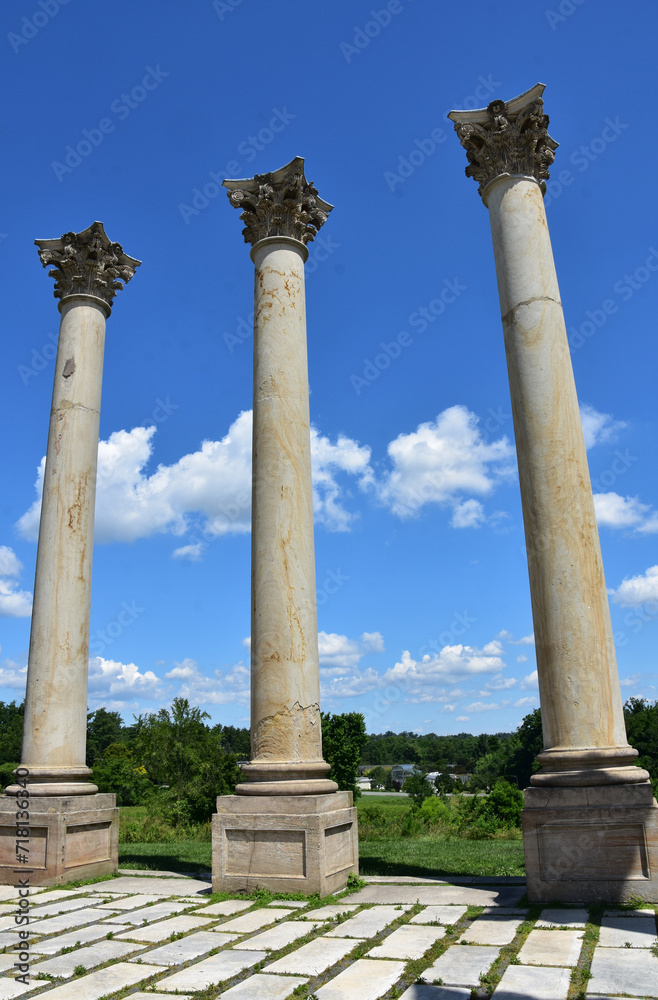 Decorative Stone Pillars from the Old Capitol