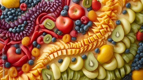 Fruit Basket Wallpaper: A Lovely and Charming Image for Your Monitor, generative ai