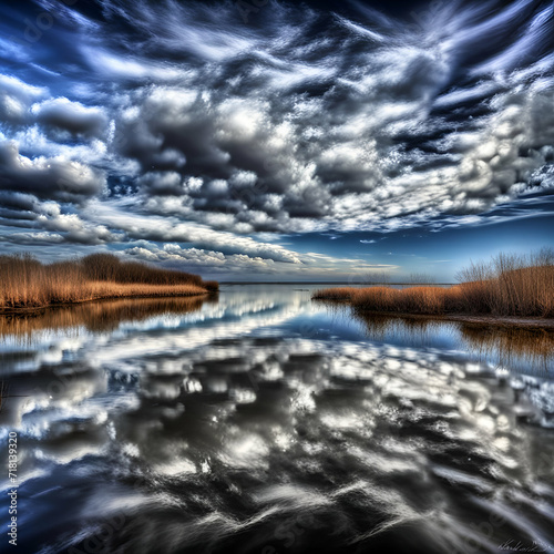 Cloud Reflections on Lake