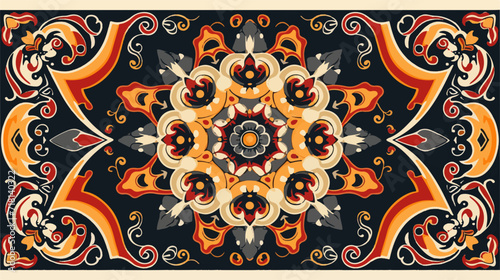 Intricate floral pattern background, floral batik background