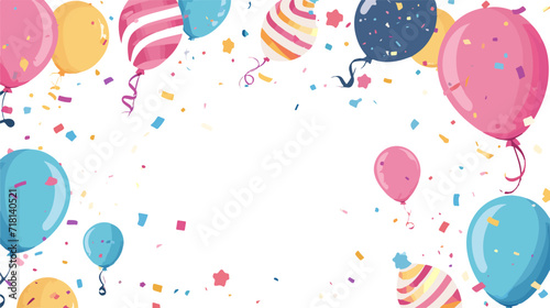balloons border for birthday background