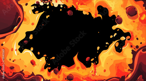 fire flame border, burning fire frame, blazing rectangle frame corner