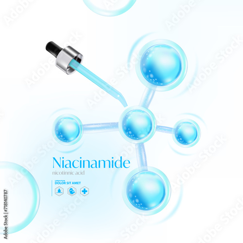 Niacinamide, Niacin, Nicotinnic acid serum Skin Care Cosmetic,  