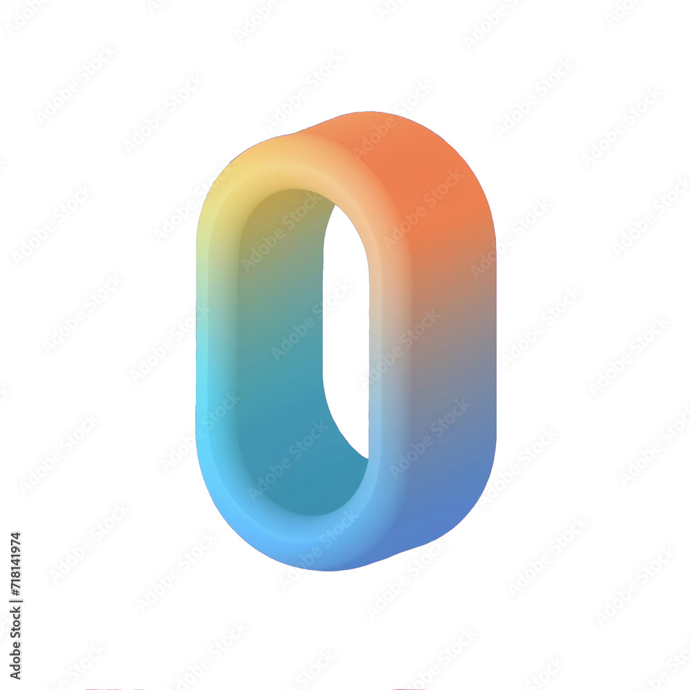 Abstract 3d color gradient tube shape Abstract 3d color gradient tube shape