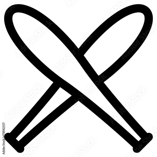 Baseball Bat Vector Icon
