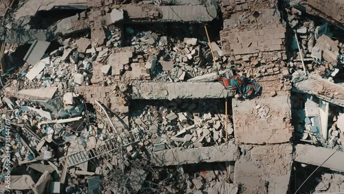 Aerial view of Hatay and Gaziantep earthquake 4k. Turkey Earthquake 2023