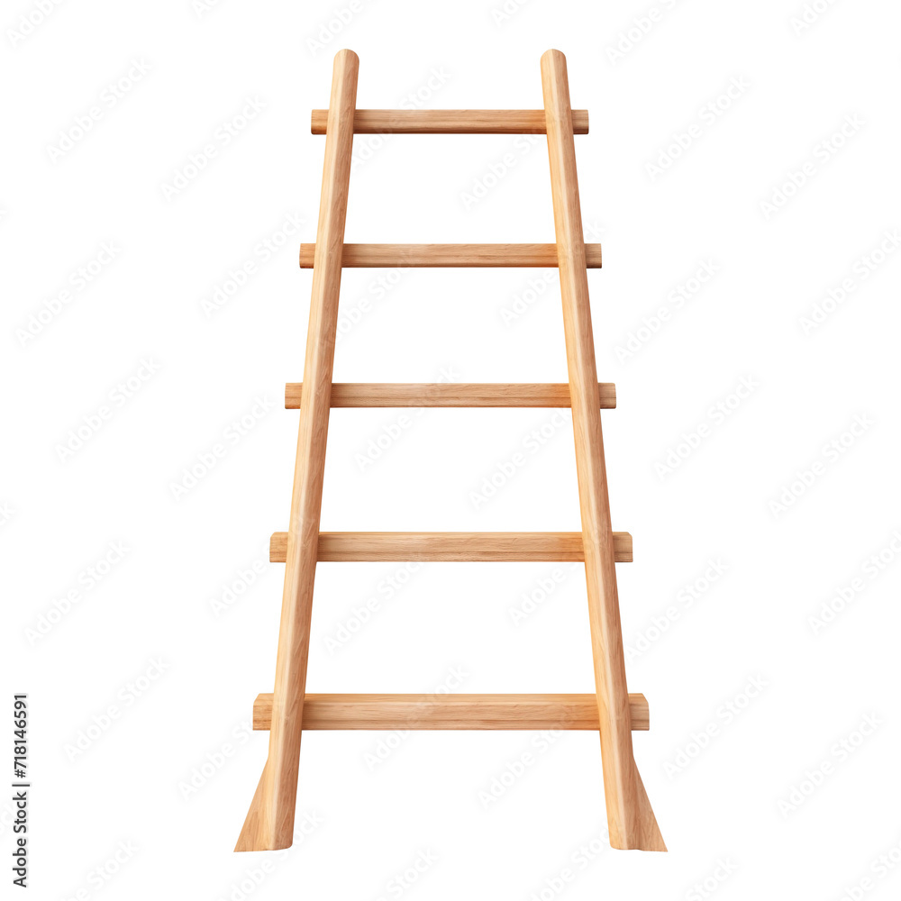 wooden ladder isolated on white background wooden ladder isolated on white background