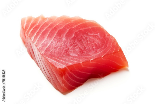 Raw tuna isolated on white background
