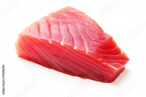 Raw tuna isolated on white background