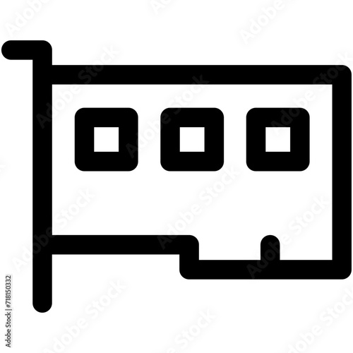 Lan Card Vector Icon