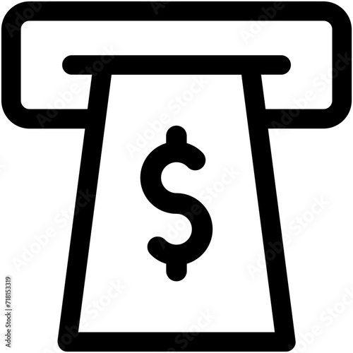 Atm Withdrawal Vector Icon