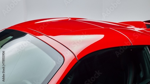 Red sports car roof photo