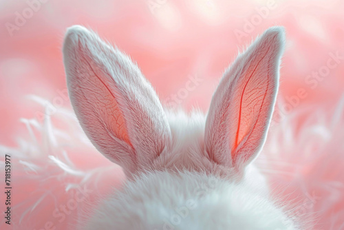 The fluffy ears of an Easter bunny, evoking a sense of blissful holiday charm