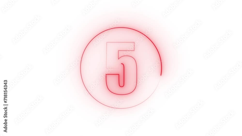Neon bright glowing countdown timer from 10 to 0 seconds
Neon bright glowing countdown timer from 10 to 0 seconds
