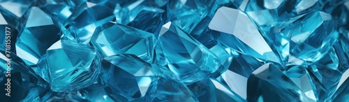 Blue Zircon stone Sparkling. Blue Zircon, close up raw material mineral gemstone, idea for gemology and spiritual theme concept. Blue crystals . The natural blue zircon gemstone. photo