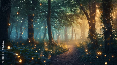 Enchanting Forest Trail Illuminated by Mesmerizing © LabirintStudio