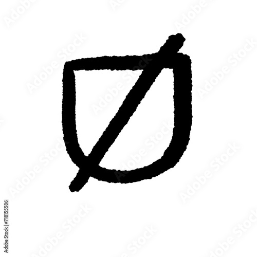 not safe icon,shied icon,cartoon style,vector