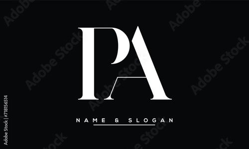 PA,  AP,  P,  A  Abstract  Letters Logo Monogram
