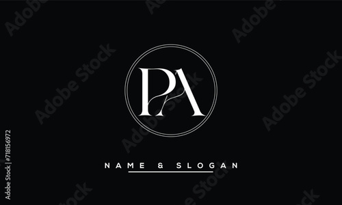PA,  AP,  P,  A  Abstract  Letters Logo Monogram